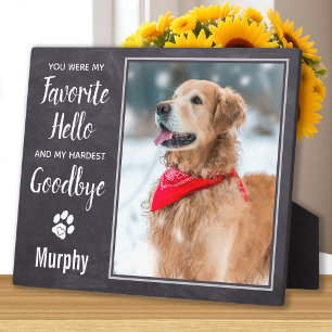 Lieblings-Hallo Personalisiert Pet Loss Hund Memor Fotoplatte