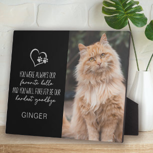 Lieblings-Hallo-Schwierigstes-Lebwohl-Katzen-Geden Fotoplatte