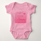 "Lieblings-Hallo" Valentine Säugling Jersey Sleepe Baby Strampler (Vorderseite)