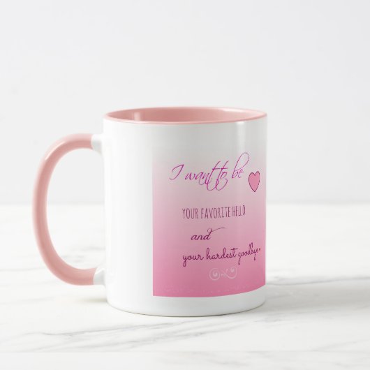 "Lieblings-Hallo" Valentinstag Tasse (Links)