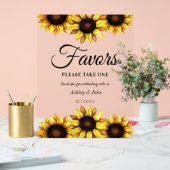 Lieblings-Hochzeitsblumen Gelb Acrylschild (Hochzeit)