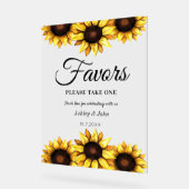 Lieblings-Hochzeitsblumen Gelb Acrylschild (Winkel)