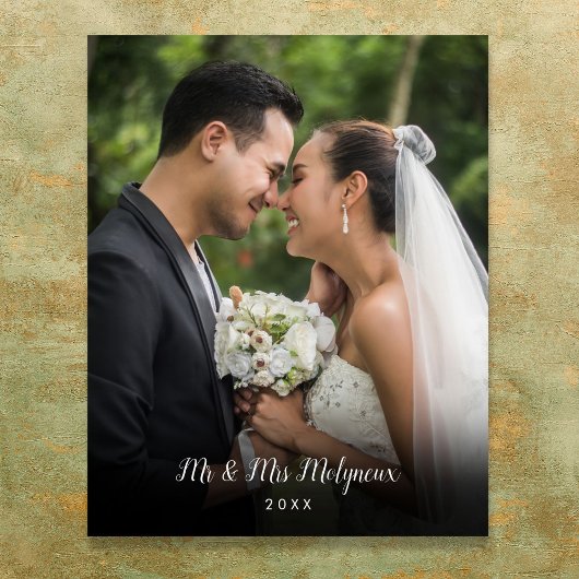 Lieblings-Hochzeitsfoto Skript Name Datum Poster