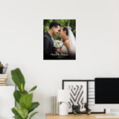 Lieblings-Hochzeitsfoto Skript Name Datum Poster (Heimbüro)
