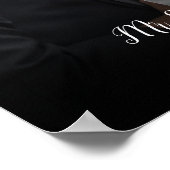 Lieblings-Hochzeitsfoto Skript Name Datum Poster (Ecke)