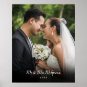 Lieblings-Hochzeitsfoto Skript Name Datum Poster (Vorne)