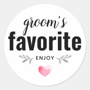 Lieblings-Hochzeitsgunst des Bräutigams Runder Aufkleber