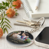 Lieblings-Hochzeitsskript-Foto Schlüsselanhänger (Vorderseite rechts)