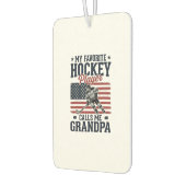 Lieblings-Hockeyspieler nennt mich Opa Vintage-Shi Autolufterfrischer (Links)