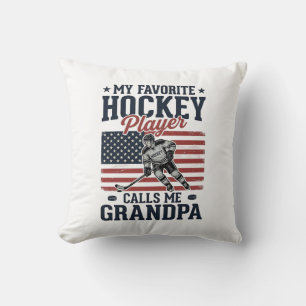 Lieblings-Hockeyspieler nennt mich Opa Vintage-Shi Kissen