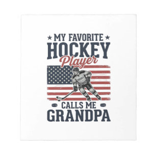 Lieblings-Hockeyspieler nennt mich Opa Vintage-Shi Notizblock