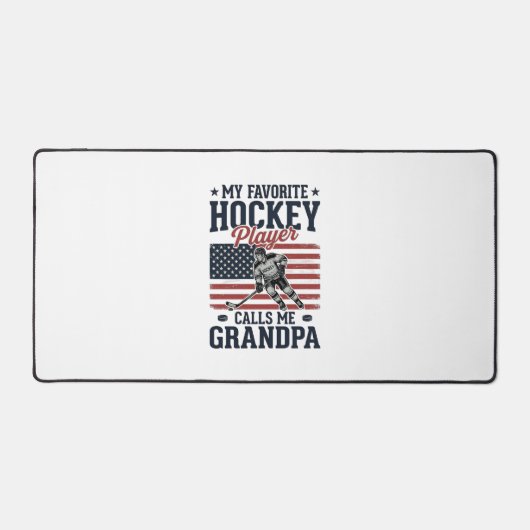 Lieblings-Hockeyspieler nennt mich Opa Vintage-Shi Schreibtischunterlage (Vorderseite)