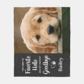 Lieblings-Hund-Beileid Benutzerdefiniertes Pet Mem Fleecedecke (Vorderseite)