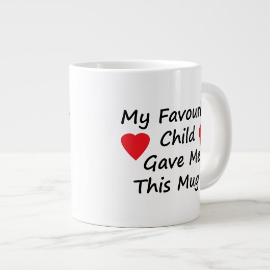 Lieblings-Kind Jumbo-Tasse (Vorderseite Rechts)