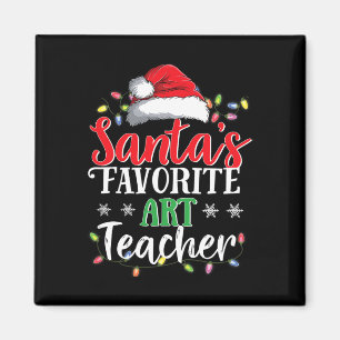 Lieblings-Kunstlehrer des Weihnachtsmanns Lustiges Magnet