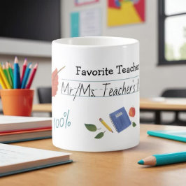 Lieblings-Lehrer personalisieren Kaffeetasse
