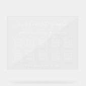 Lieblings-Leute 10 Tisch Hochzeit frei Acrylschild (Vorderseite)