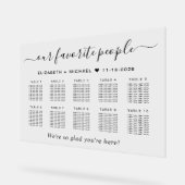 Lieblings-Leute 10 Tisch Hochzeitssitze Acrylschild (Winkel)