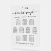 Lieblings-Leute 10 Tisch Hochzeitssitze Acrylschild (Winkel)