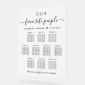 Lieblings-Leute 10 Tisch Hochzeitssitze Mattiert Acrylschild (Winkel)