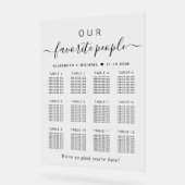 Lieblings-Leute 12 Tisch Hochzeitssitze Acrylschild (Winkel)