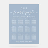 Lieblings-Leute 12 Tisch Hochzeitssitze Mattiert Acrylschild (Vorderseite)