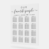 Lieblings-Leute 16 Tafelsitze Acrylschild (Winkel)