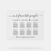 Lieblings-Leute 8 Tischaufsätze Acrylschild (Vorderseite)