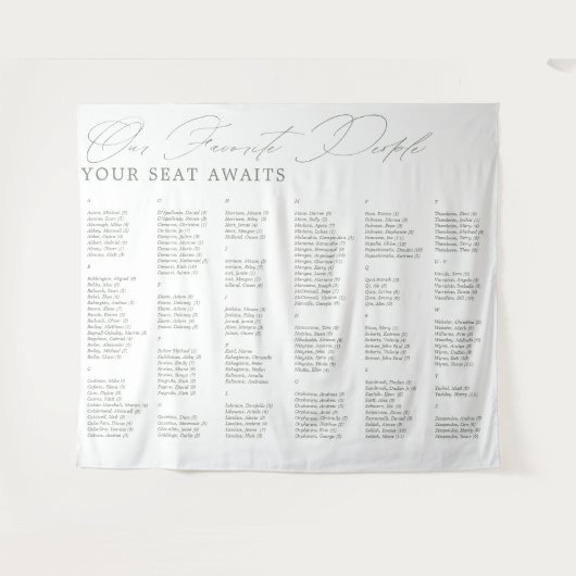 Lieblings-Leute Hochzeitsstift Wandteppich (Vorderseite (Horizontal))