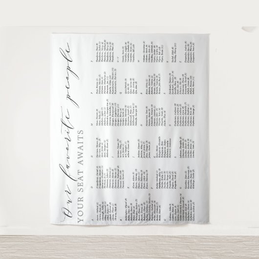 Lieblings-Leute Hochzeitsstift Wandteppich (Vorderseite)