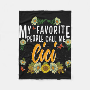 Lieblings-Leute nennen mich Cici T-Shirt Mütter Ta Fleecedecke