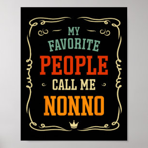 Lieblings-Leute nennen mich Nonno Vatertag Poster