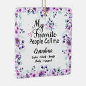 Lieblings-Leute nennen mich Oma | Name der Enkelki Keramikornament (Rechts)