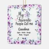 Lieblings-Leute nennen mich Oma | Name der Enkelki Keramikornament (Links)