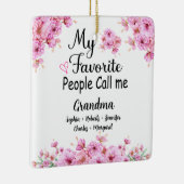 Lieblings-Leute nennen mich Oma | Name der Enkelki Keramikornament (Rechts)