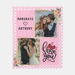 Lieblings-Person I Liebe Sie 2 Foto mädchenhaft ro Fleecedecke