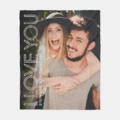 Lieblings-Person I-Liebe Sie Foto Fleecedecke (Vorderseite)