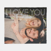 Lieblings-Person I-Liebe Sie Foto Fleecedecke (Vorderseite (Horizontal))