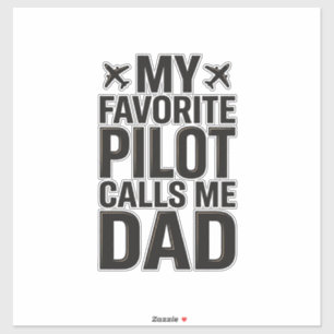 Lieblings-Pilot nennt mich Dad Vintage-Flugzeug-Sh Aufkleber