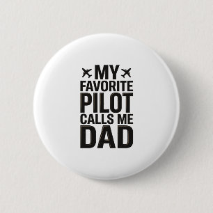 Lieblings-Pilot nennt mich Dad Vintage-Flugzeug-Sh Button