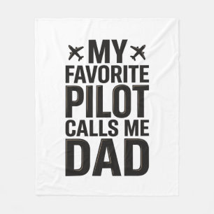Lieblings-Pilot nennt mich Dad Vintage-Flugzeug-Sh Fleecedecke