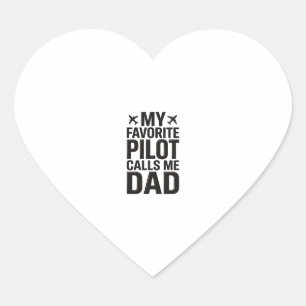 Lieblings-Pilot nennt mich Dad Vintage-Flugzeug-Sh Herz-Aufkleber