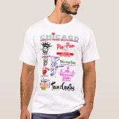 Lieblings-Restaurants in Chicagoland, v3. T-Shirt (Vorderseite)