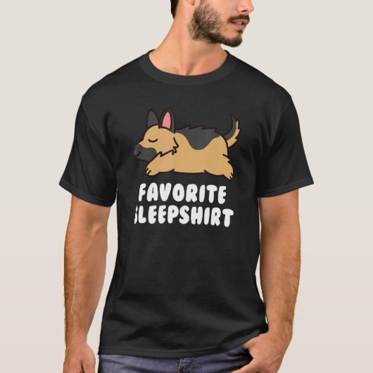 Lieblings-Schlaf-Hund T-Shirt (Vorderseite)