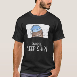 Lieblings-Schlaf-Schottisch-Falt-Katze, schlummern T-Shirt