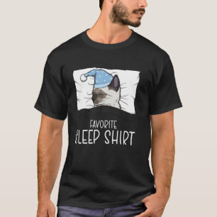 Lieblings-Schlaf-Shirt Siamese-Katze, schlummernde T-Shirt