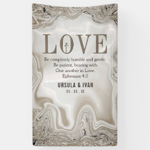 Lieblings-Schriftvers Epheser 4:2 Hochzeit Banner