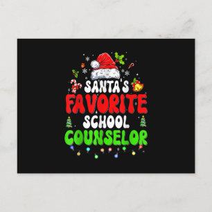 Lieblings-Schulberater von Santa Familien-Matching Feiertagspostkarte