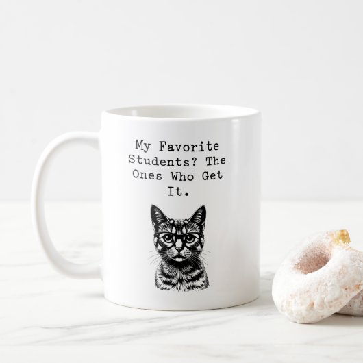 Lieblings-Schüler Mathelehrer-Würdigungsdesign Kaffeetasse (Mit Donut)
