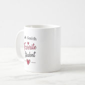 Lieblings-Schüler personalisiertes Lehrer-Geschenk Kaffeetasse (Vorderseite Links)